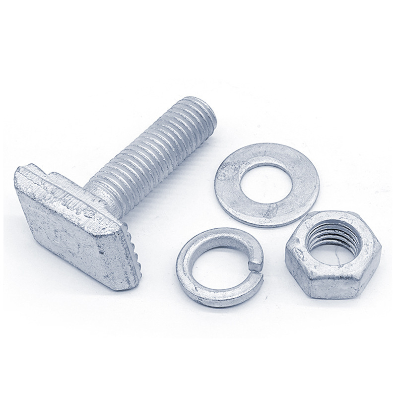 Hot Selling High Strength Steel Structure T-Head Bolt Level 8.8 Hot Dip Galvanized Carbon Steel T-Head Bolt and Nut