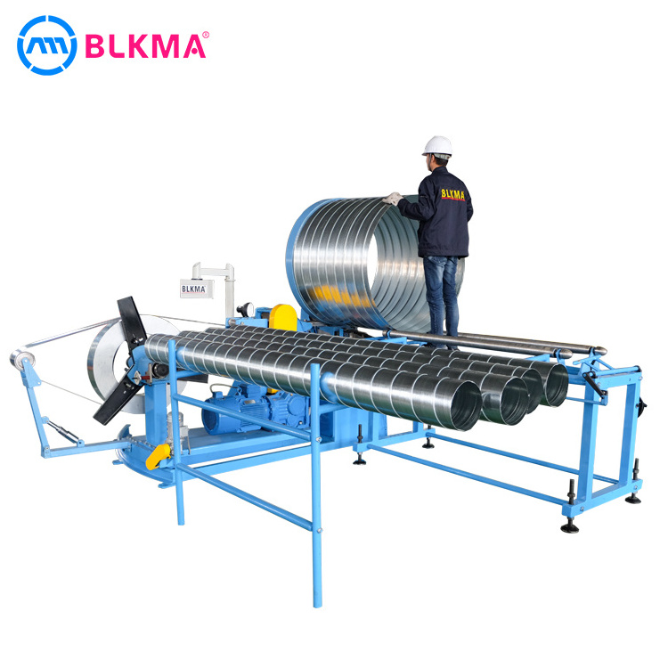 round sheet metal tube spiral round air duct making machine