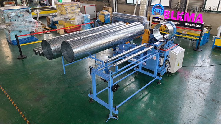 round sheet metal tube spiral round air duct making machine