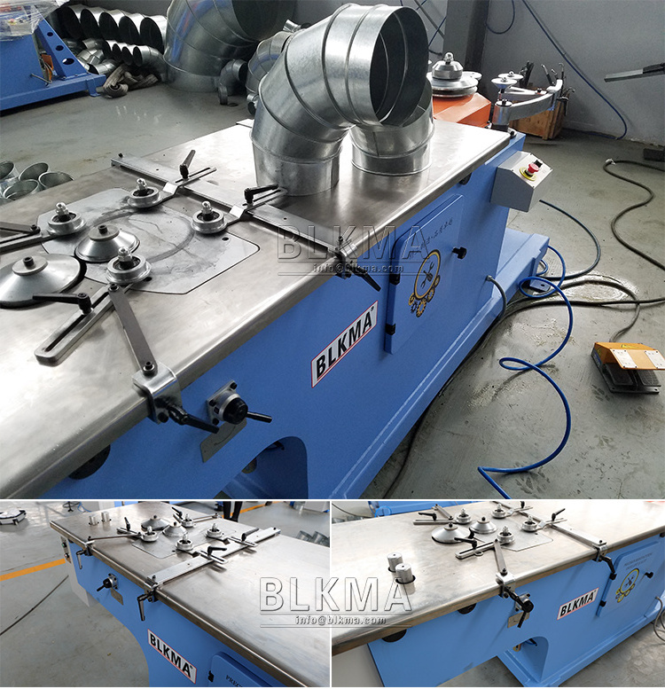 Hydraulic automatic gore locker duct elbow making machine