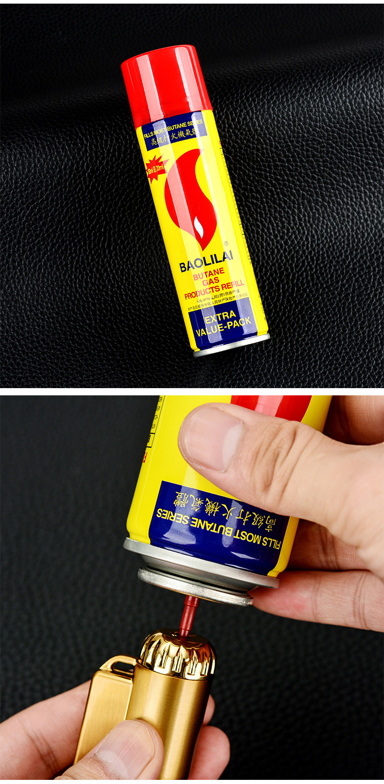 Manufacturer Butane lighter gas refill and Refined  butane lighter gas refill 300ML 168g 162g