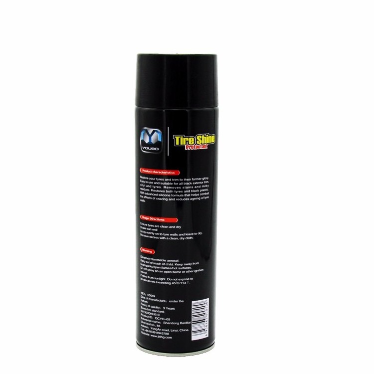 Made In China Hot Sale Car Care Products Aerosol Tire Shine Wheel Tyre Foam Cleaner Spray