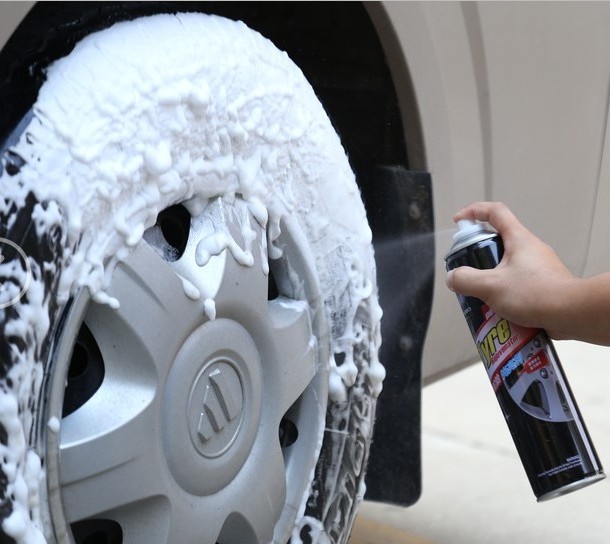 Made In China Hot Sale Car Care Products Aerosol Tire Shine Wheel Tyre Foam Cleaner Spray