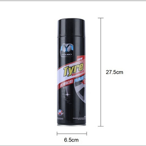 Made In China Hot Sale Car Care Products Aerosol Tire Shine Wheel Tyre Foam Cleaner Spray