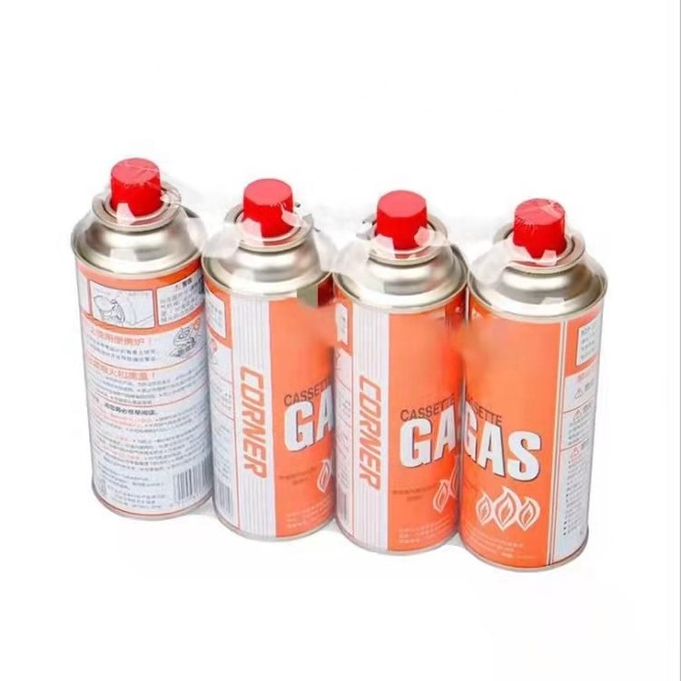 220g butane gas cartridge butane gas canister aerosol container for outdoor bbq hiking camping