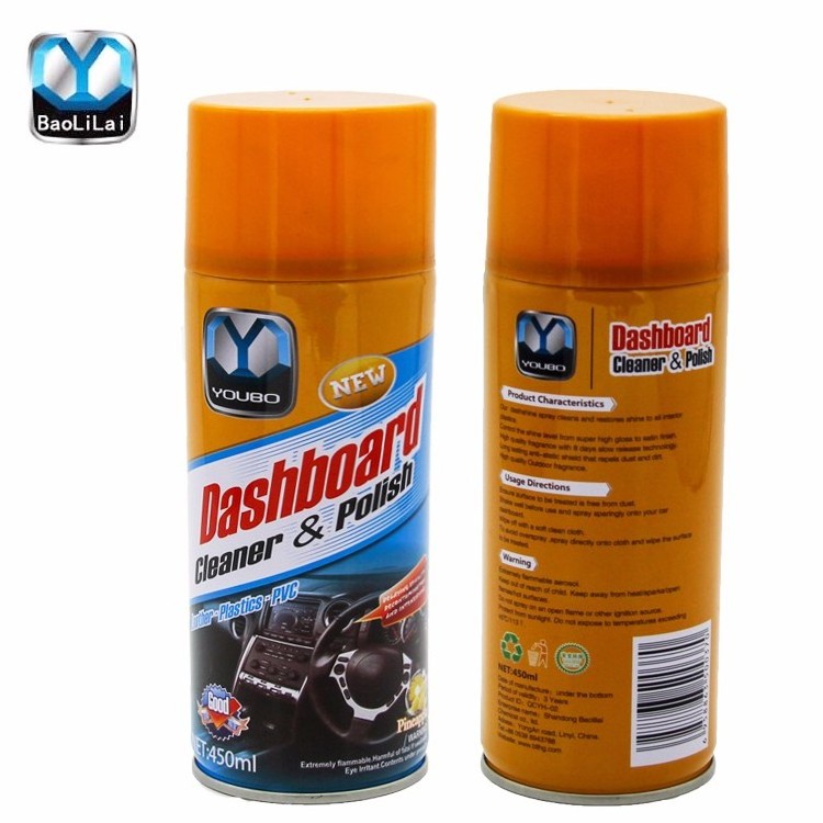 Factory OEM Car Care Dashboard Shine Cleaner Aerosol Interior Dashboard Polish Spray For Car