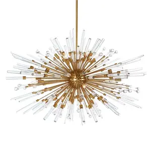 Zhongshan brilliant lighting manufactures hot sale round Sputnik stardust starburst start chandelier modern crystal chandelier