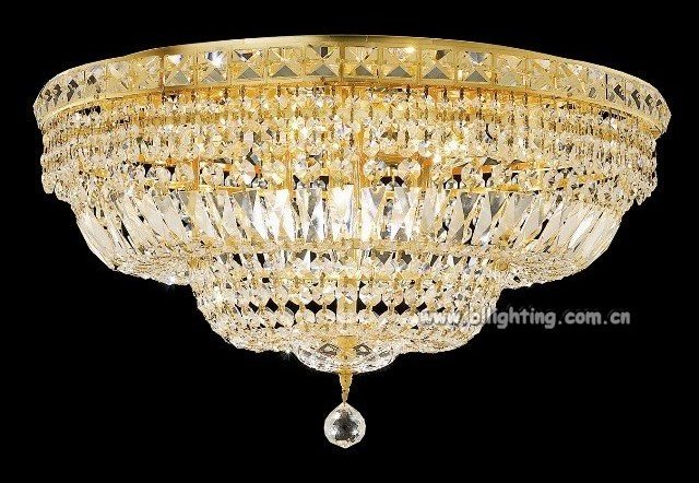 Zhongshan Brilliant Lighting manufacture wholesale empire classical flush mount crystal ceiling lamp chrome finish ceiling light