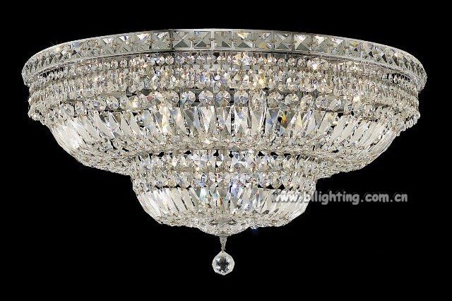 Zhongshan Brilliant Lighting manufacture wholesale empire classical flush mount crystal ceiling lamp chrome finish ceiling light