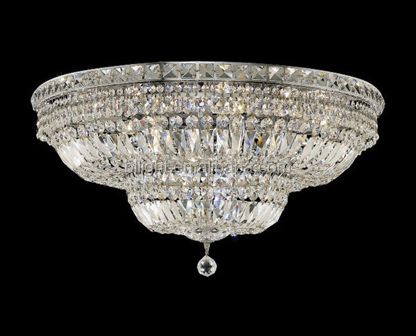 Zhongshan Brilliant Lighting manufacture wholesale empire classical flush mount crystal ceiling lamp chrome finish ceiling light