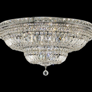 Zhongshan Brilliant Lighting manufacture wholesale empire classical flush mount crystal ceiling lamp chrome finish ceiling light