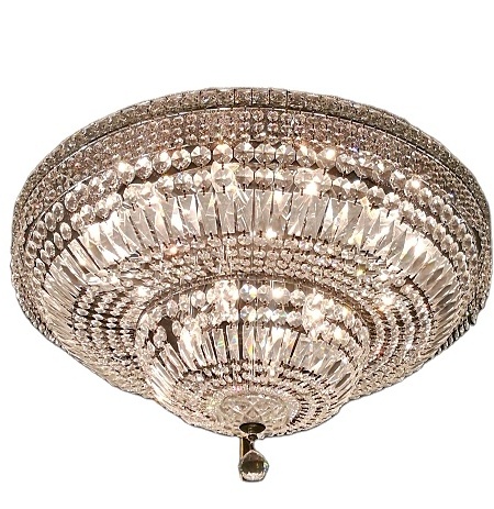 Zhongshan Brilliant Lighting manufacture wholesale empire classical flush mount crystal ceiling lamp chrome finish ceiling light