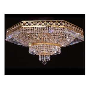 European style golden handmade crystal ceiling lamp china brilliant lighting manufactures wholesale crystal flush mount lamp