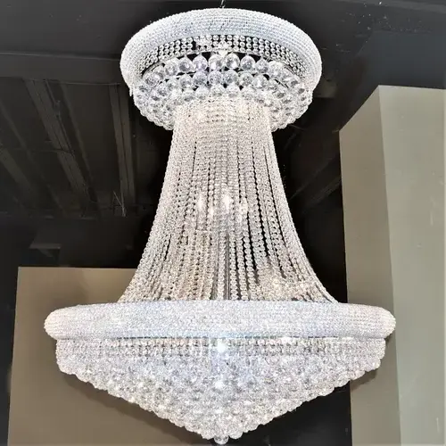 Foyer empire crystal chandelier classic villia lighting palace lighting fixture manufacture directly wholesale chrome chandelier