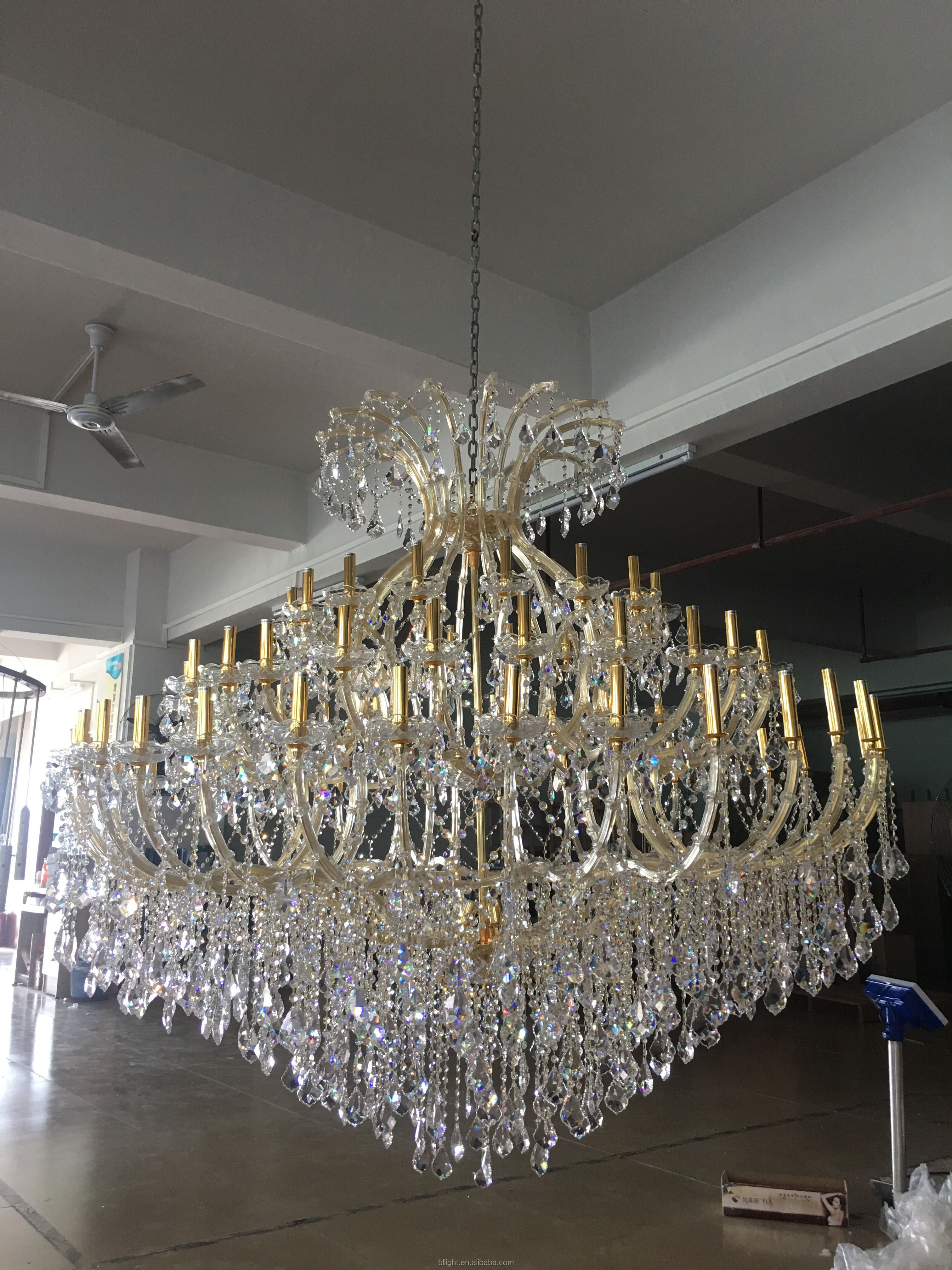 Maria Theresa Chandelier For Large Foyer / Entryway Trimmed With Spectra crystal Wholesale price modern candle chandelier