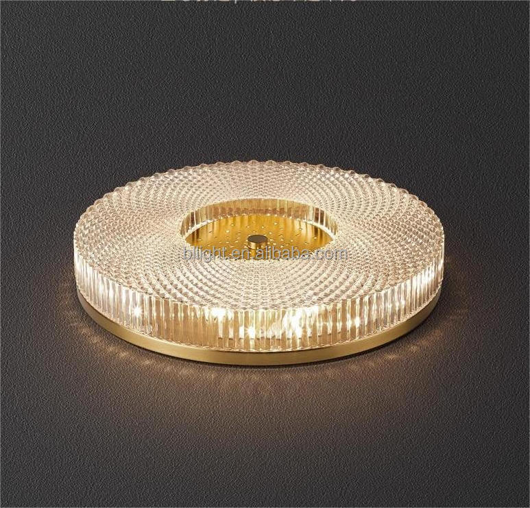 Nordic Style Indoor Lighting Decoration Flush Mount Ceiling Light Round Brass Led Ceiling Lamp Modern Luxury Creative decor lamp