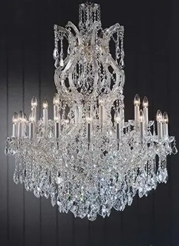 Maria Theresa Chandelier For Large Foyer / Entryway Trimmed With Spectra crystal Wholesale price modern candle chandelier