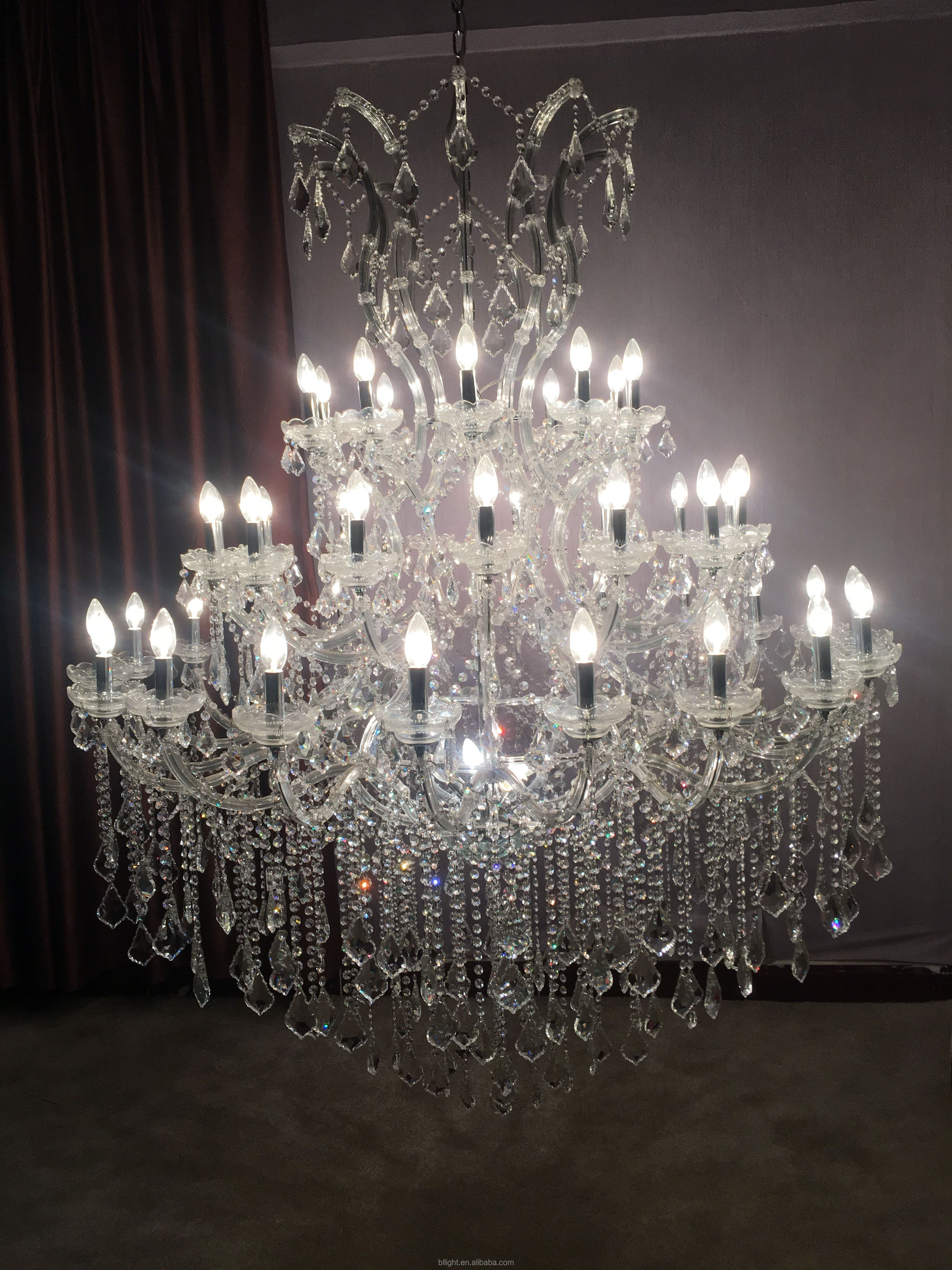 Maria Theresa Chandelier For Large Foyer / Entryway Trimmed With Spectra crystal Wholesale price modern candle chandelier