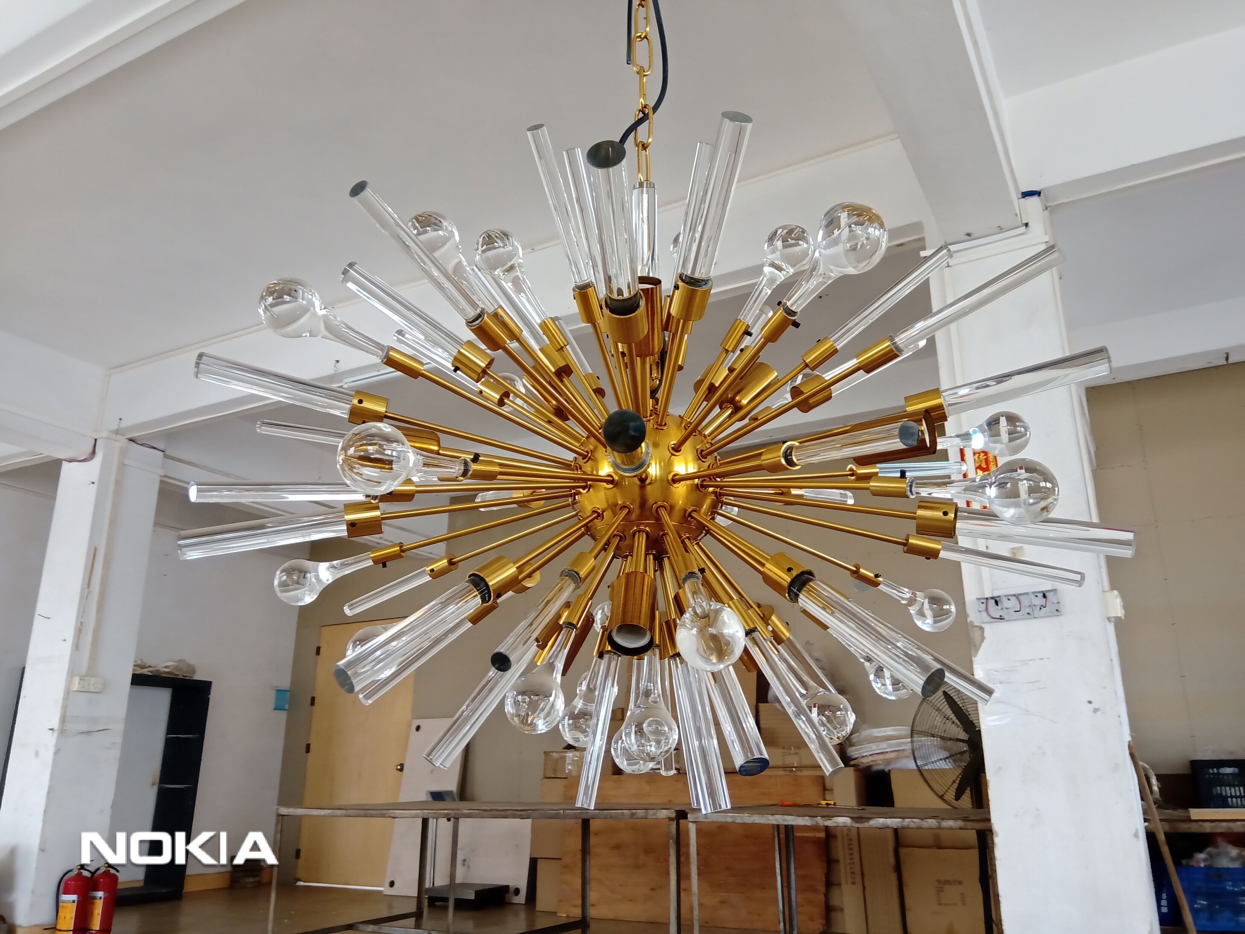 Zhongshan brilliant lighting manufactures hot sale round Sputnik stardust starburst start chandelier modern crystal chandelier