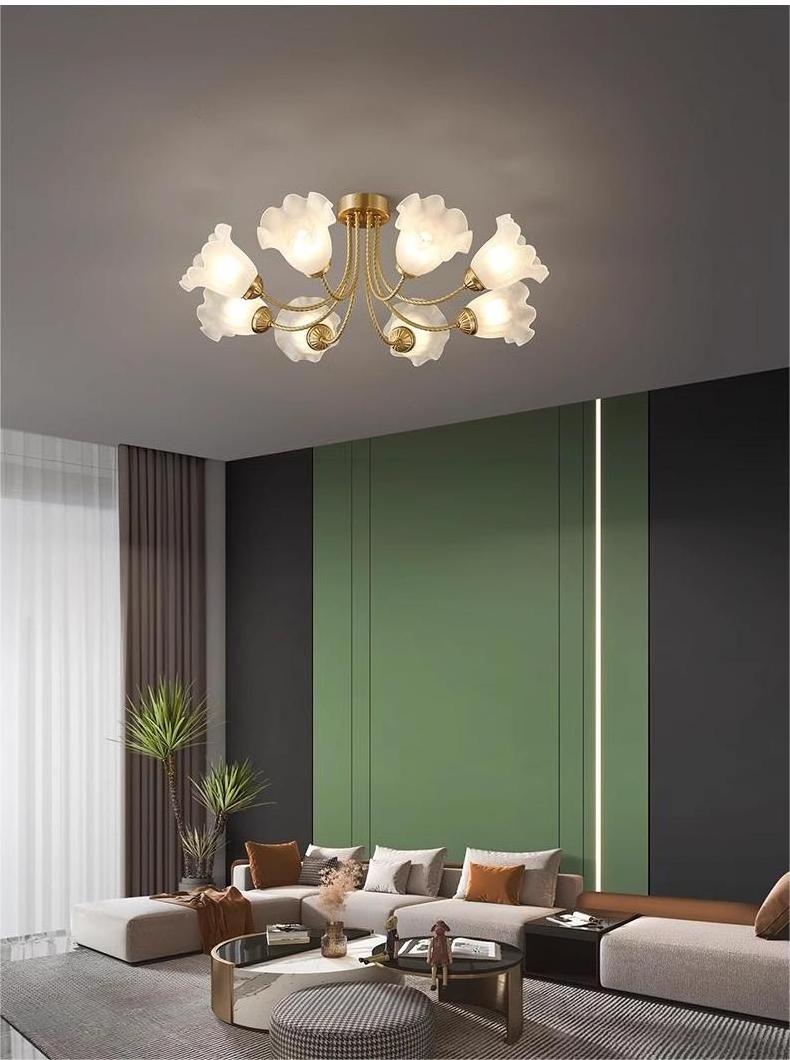 Indoor Modern Chandelier Luxury Lighting Fixtures Hanging Lights Ceiling Lights Brass Pendant Chandelier Decoration Bedroom Lamp