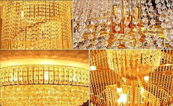 Zhongshan lighting factory wholesale modern crystal sputnik pendant light chandelier golden crystal chandelier lamp decoration