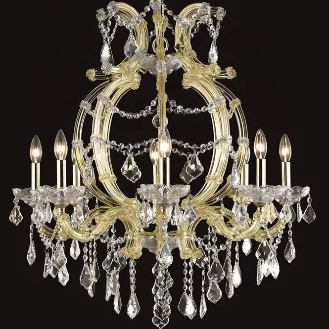 Crystal Chandelier Lights Luxury Hanging Lamparas Lustre Lighting Fixtures Maria Theresa Lamp Luminaires Living Room Decoration