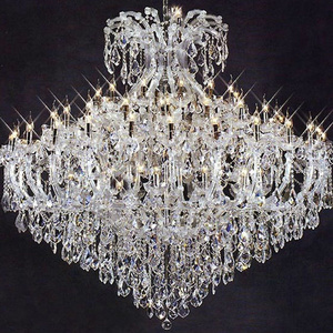 Modern large chandelier k9 crystal large luminaire hotel lobby chandelier hot sale maria theresa chandelier hanging decoration