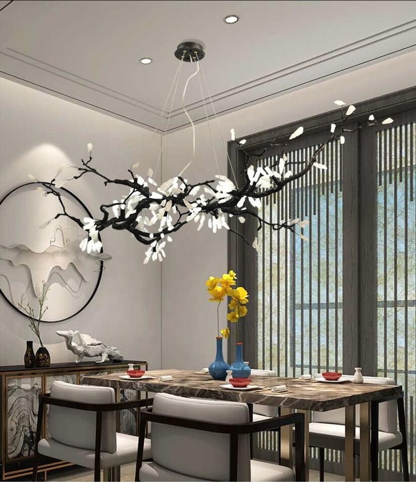 Modern brass branch copper bronze black chandelier handmade stone chandelier lamp dining room luxury chandelier & pendant lights