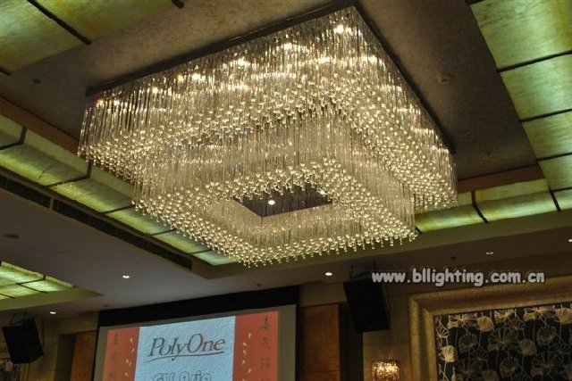 Large ceiling chandeliers crystal fancy fall ceiling lights Lobby lighting indoor decoration crystal flush mount custom ceiling