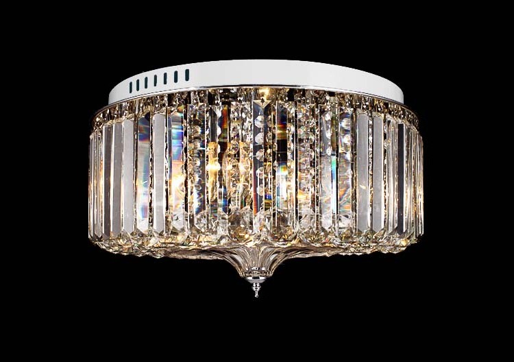 K9 crystal lamp modern indoor decoration chrome flush mount round crystal ceiling lights manufactures wholesale ceiling lamps