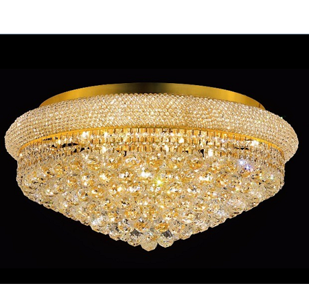 Fancy bedroom decorative antique brass ceiling light fixtures crystal flush mount indoor luxury crystal ceiling lamps wholesale