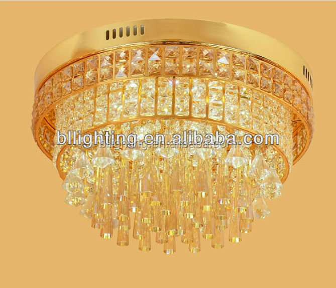 India crystal ceiling light cover plate gold flush mounts indoor decoration crystal ceiling lamp modern popular lighting popular