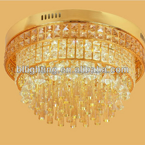 India crystal ceiling light cover plate gold flush mounts indoor decoration crystal ceiling lamp modern popular lighting popular