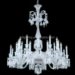 Hot sale Crystal candelabra centerpiece Bacarat style wholesale intertek lamp candle lighting modern popular bacarat chandeliers