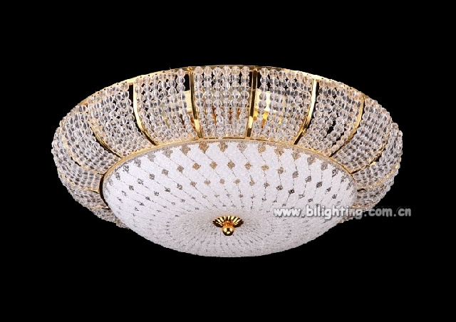 Zhongshan Brilliant Lighting wholesale cheap modern crystal ceiling light hot sale flush mount golden ceiling lamps decoration