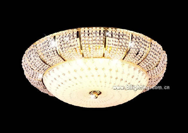 Zhongshan Brilliant Lighting wholesale cheap modern crystal ceiling light hot sale flush mount golden ceiling lamps decoration