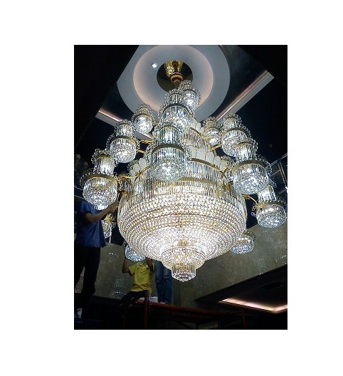 Modern large pendant light crystal church chandelier custom lighting hotel villa lobby luxury crystal chandelier large lighting