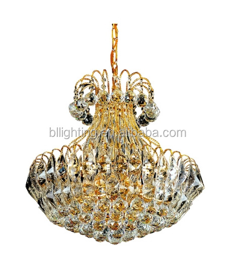 Zhongshan lighting factory wholesale modern crystal sputnik pendant light chandelier golden crystal chandelier lamp decoration