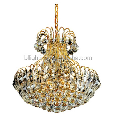 Zhongshan lighting factory wholesale modern crystal sputnik pendant light chandelier golden crystal chandelier lamp decoration