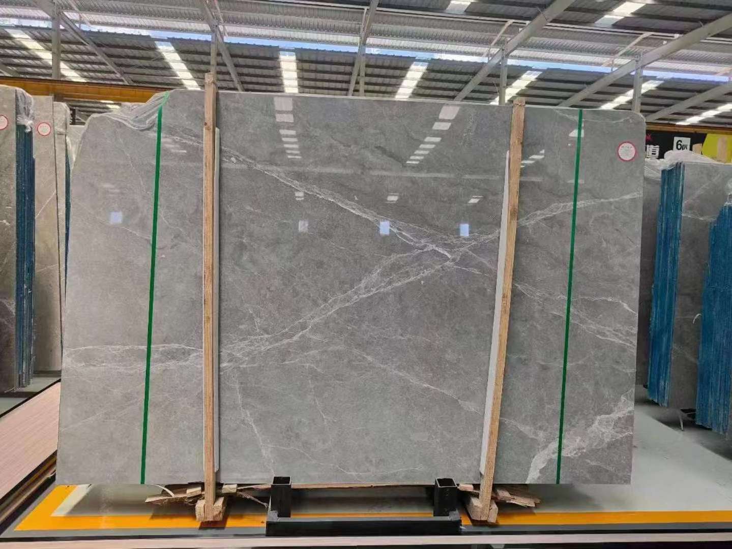 Brilliance Hermes-grey elegant and graceful marble slab for background wall and vanity top Tiles for  indoor floor stairs