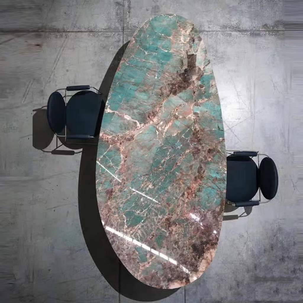 Brilliance Excellent cutting technology Brazilian Amazonite Green marble slab