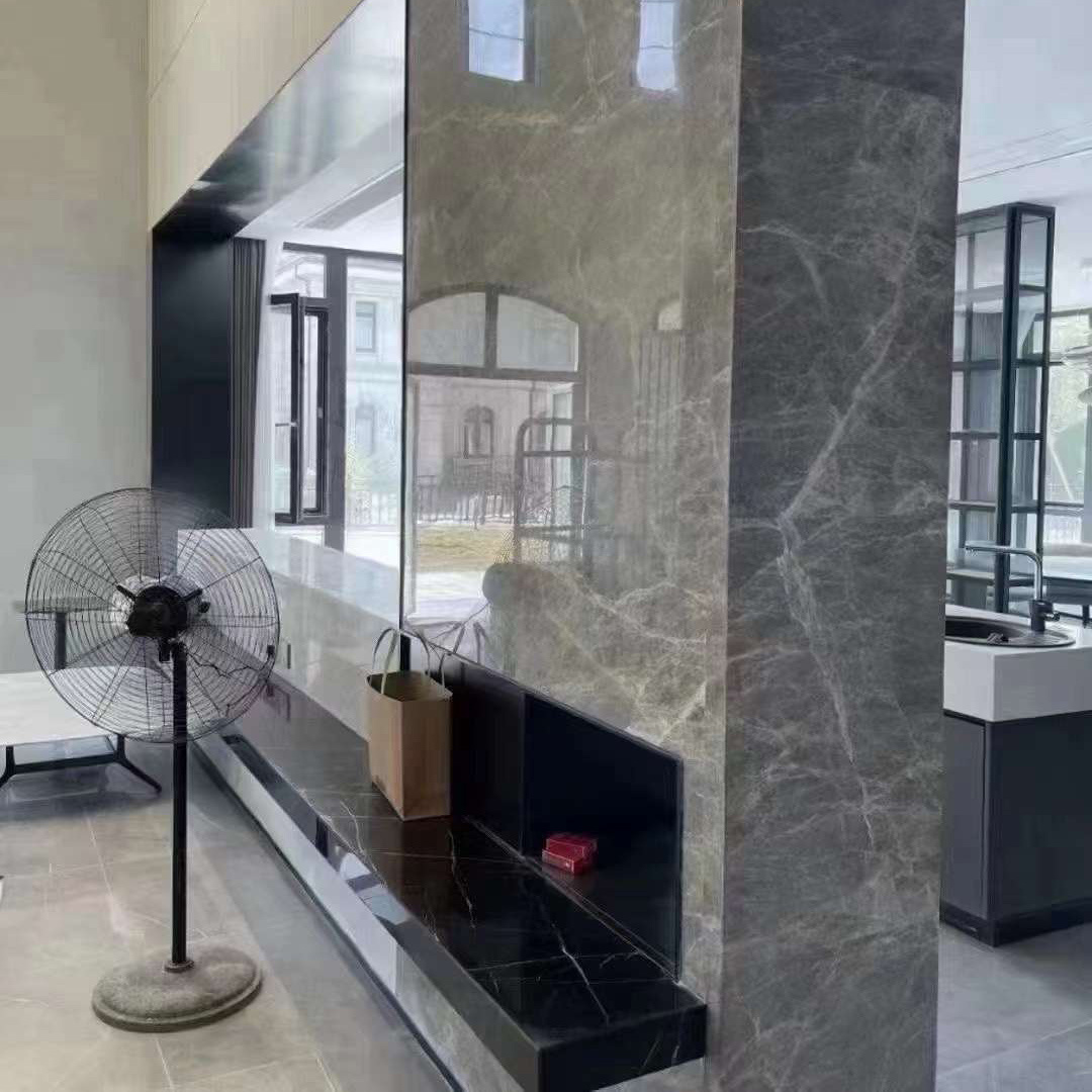 Brilliance Hermes-grey elegant and graceful marble slab for background wall and vanity top Tiles for  indoor floor stairs