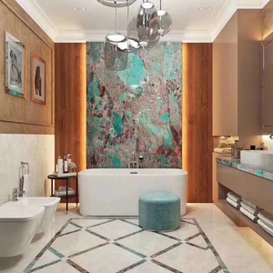 Brilliance Natural stone Brazilian Amazonite Green Luxury Kitchen Island Countertop Bathroom Vanity Top Furniture Marble Top