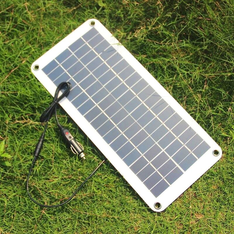 BUHESHUI Semi-flexible 18V/5V 10.5W Portable Solar Panel Charger For 12V Car Boat Motor Battery Charger DIY Solar System