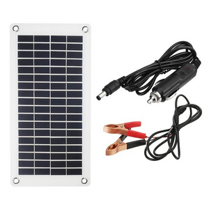 BUHESHUI Semi-flexible 18V/5V 10W Portable Solar Panel Charger For 12V Car Boat Motor Battery Charger DIY Solar System