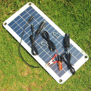 BUHESHUI Semi-flexible 18V/5V 10.5W Portable Solar Panel Charger For 12V Car Boat Motor Battery Charger DIY Solar System