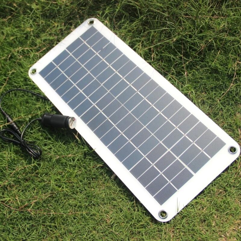 BUHESHUI Semi-flexible 18V/5V 10.5W Portable Solar Panel Charger For 12V Car Boat Motor Battery Charger DIY Solar System