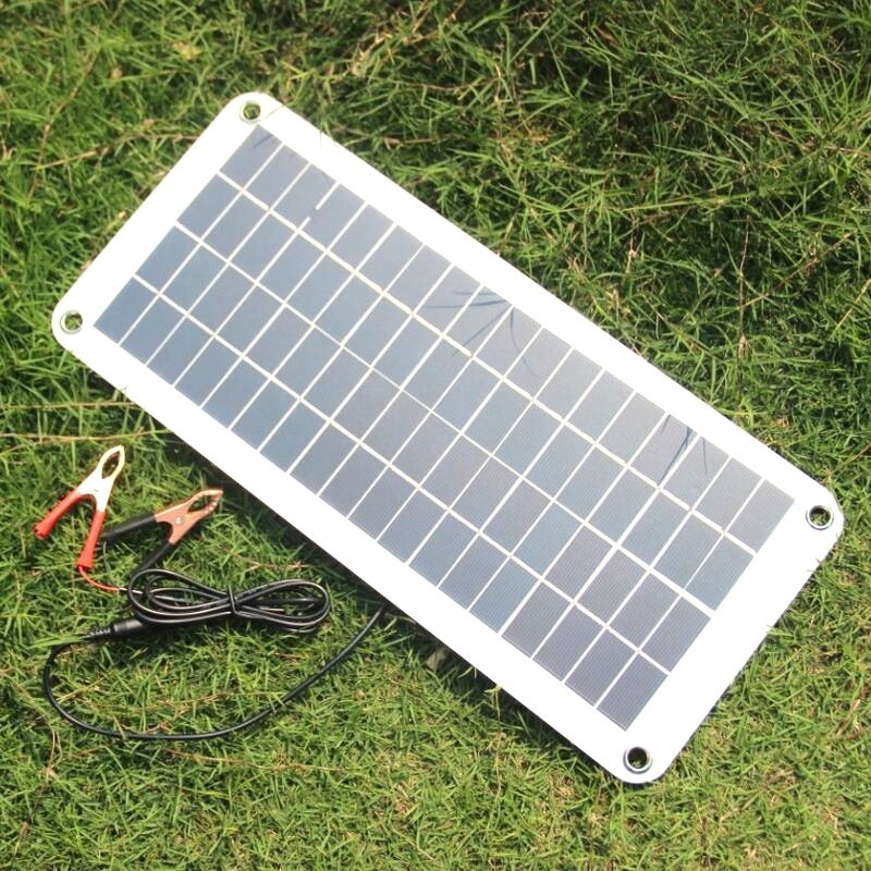 BUHESHUI Semi-flexible 18V/5V 10.5W Portable Solar Panel Charger For 12V Car Boat Motor Battery Charger DIY Solar System