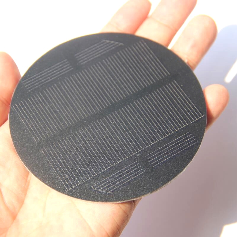 BUHESHUI PET Laminated Round Solar Cells Monocrystalline Silicon Solar Cells 0.85W 5.5V Diameter 91mm Small Solar Panels