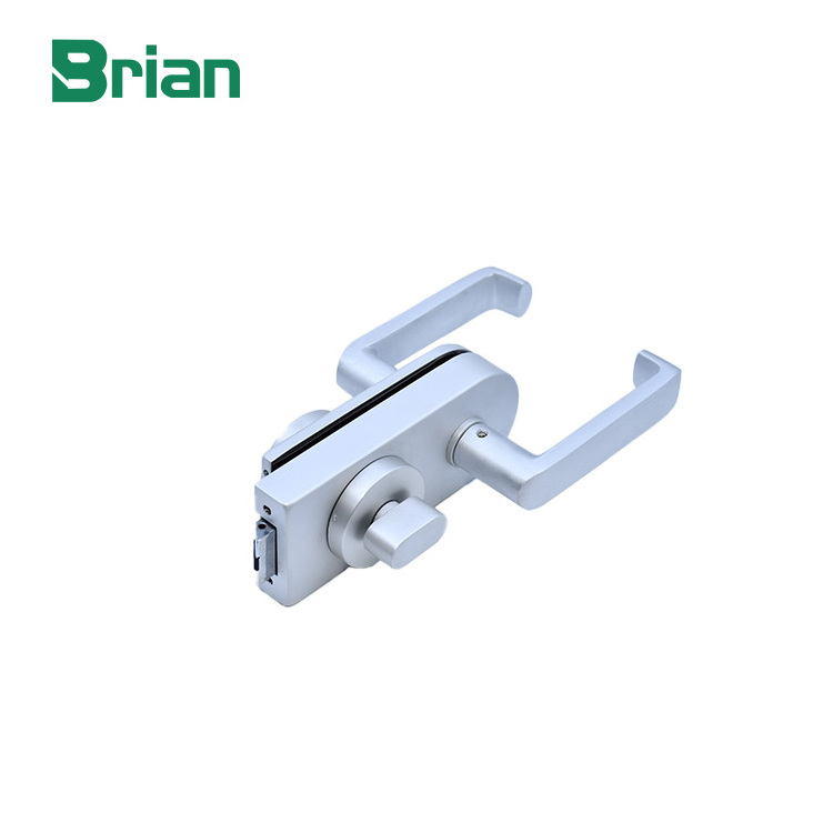 China Manufacturer  Glass Door Lock Two Sliding Glass Door Lock Aluminum Alloy Profile Lever Handle Lock